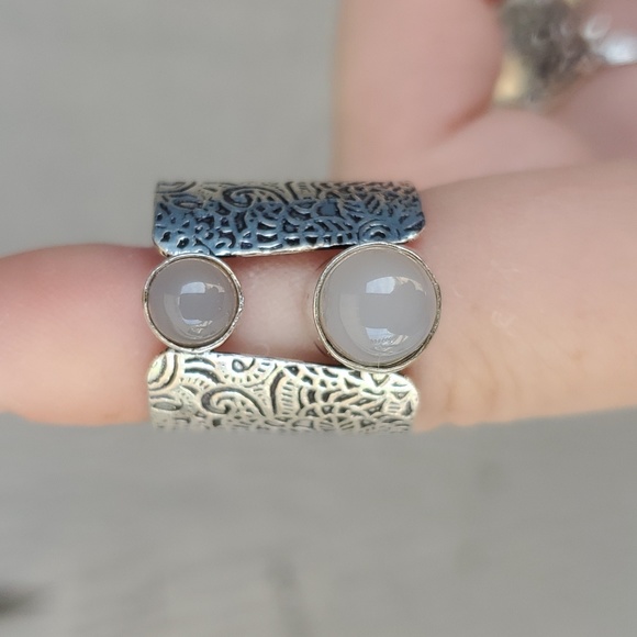 New Unique Chalcedony 925 Silver Ring. - Picture 13 of 16